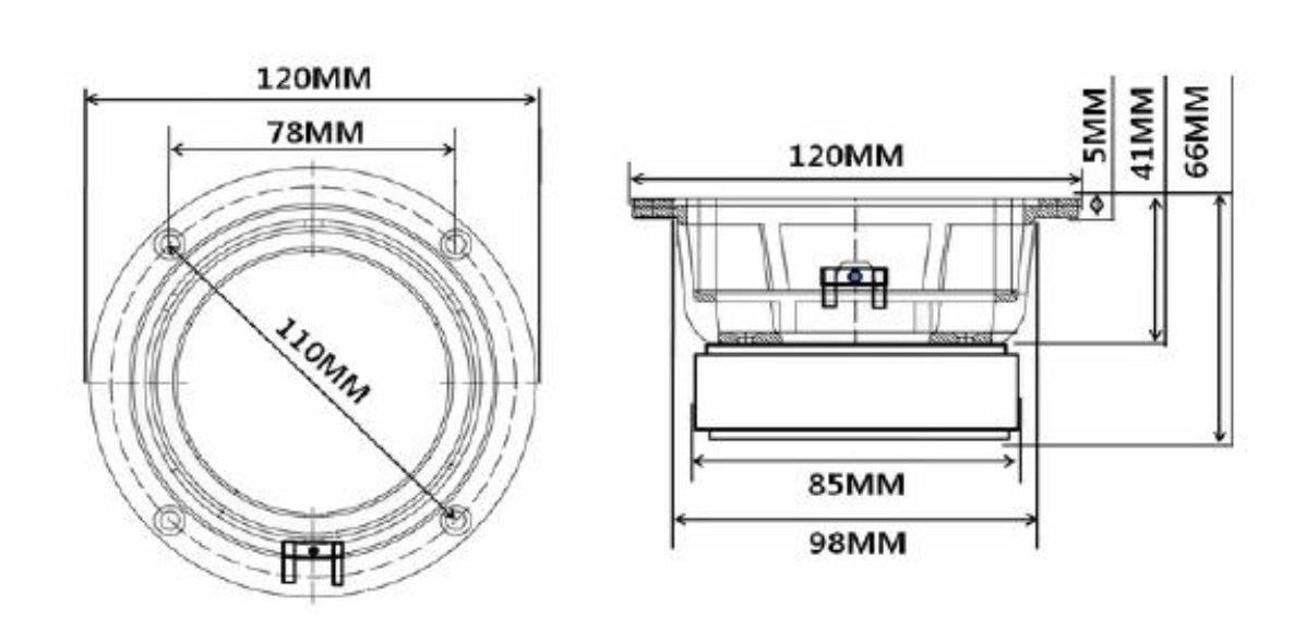 Denovo Audio 4” Aluma AS120-8 Woofer 8 ohm