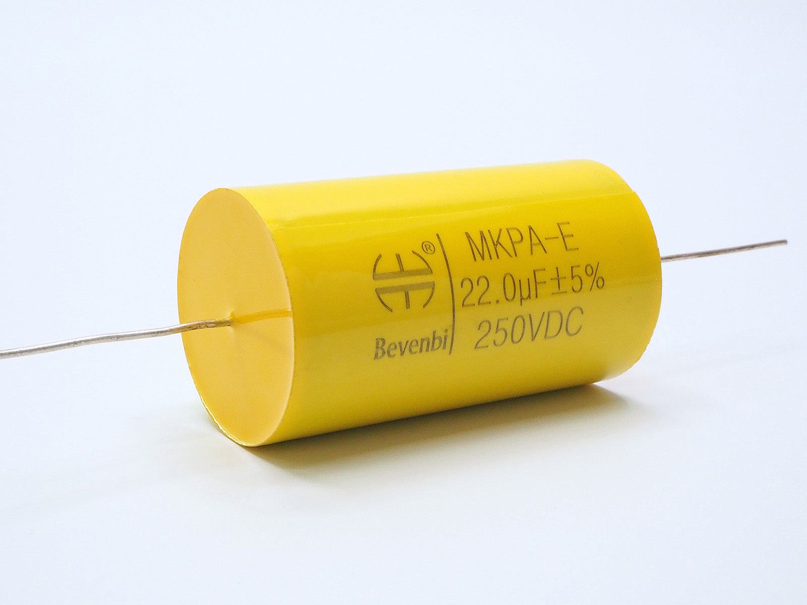 Bevenbi 22uF MKPA-E audio capacitor.