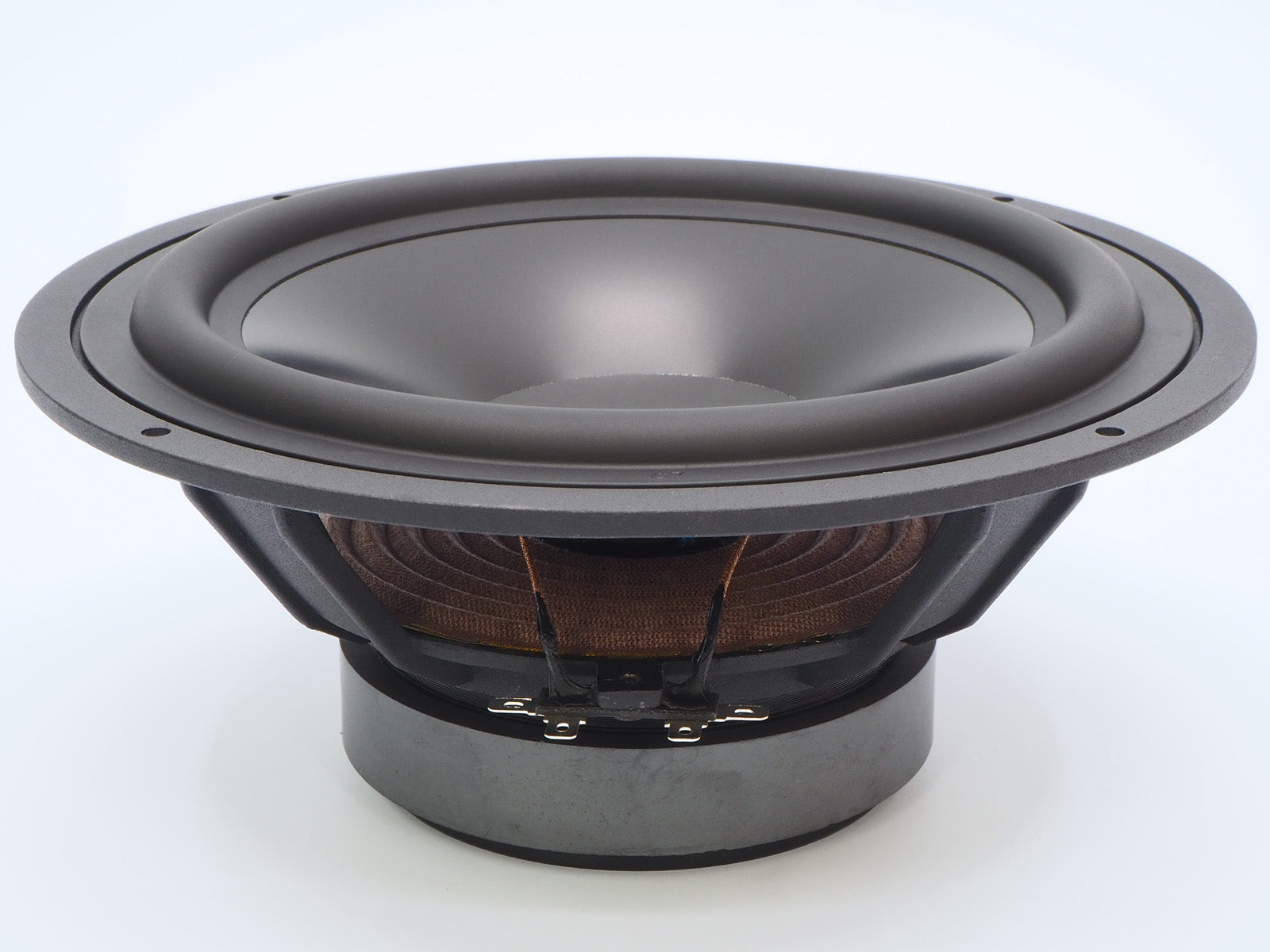 Profile of an 8" woofer used for DIY speakers.