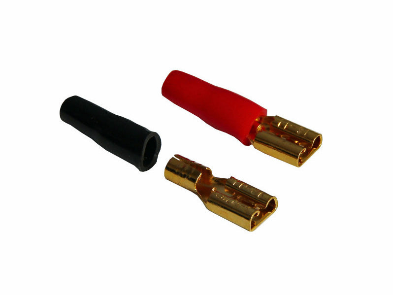 .25" (6.35mm) Gold Female Disconnect 12 AWG Crimp Terminal