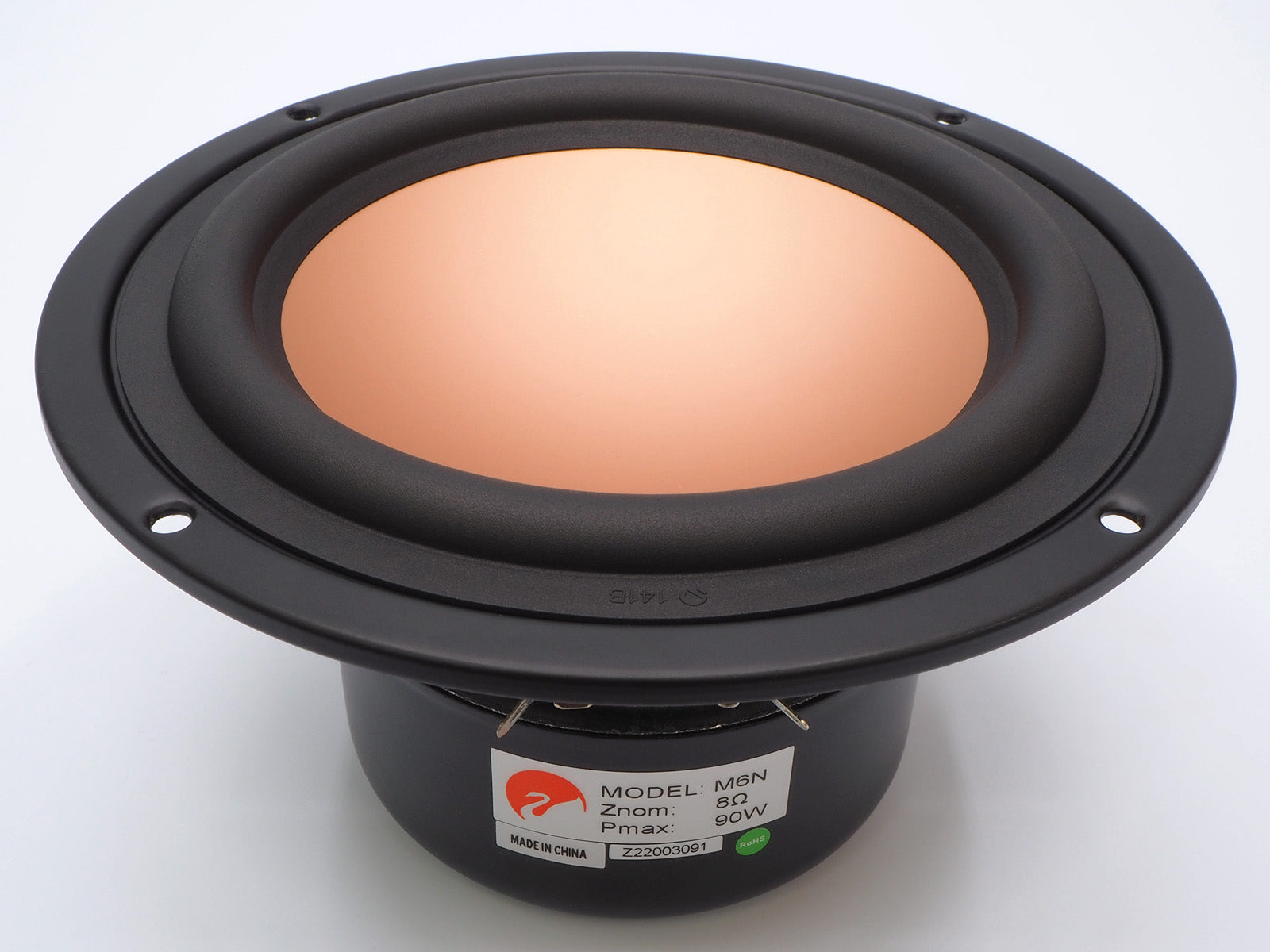 The HiVi M6N woofer used in home audio speakers.