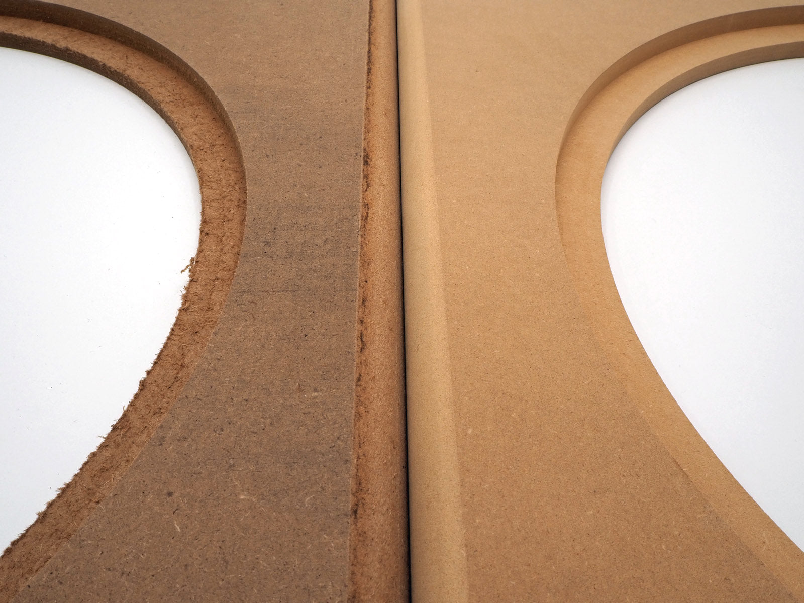 Close-up picture that shows Denovo Audio speaker cabinets are better than other brands.