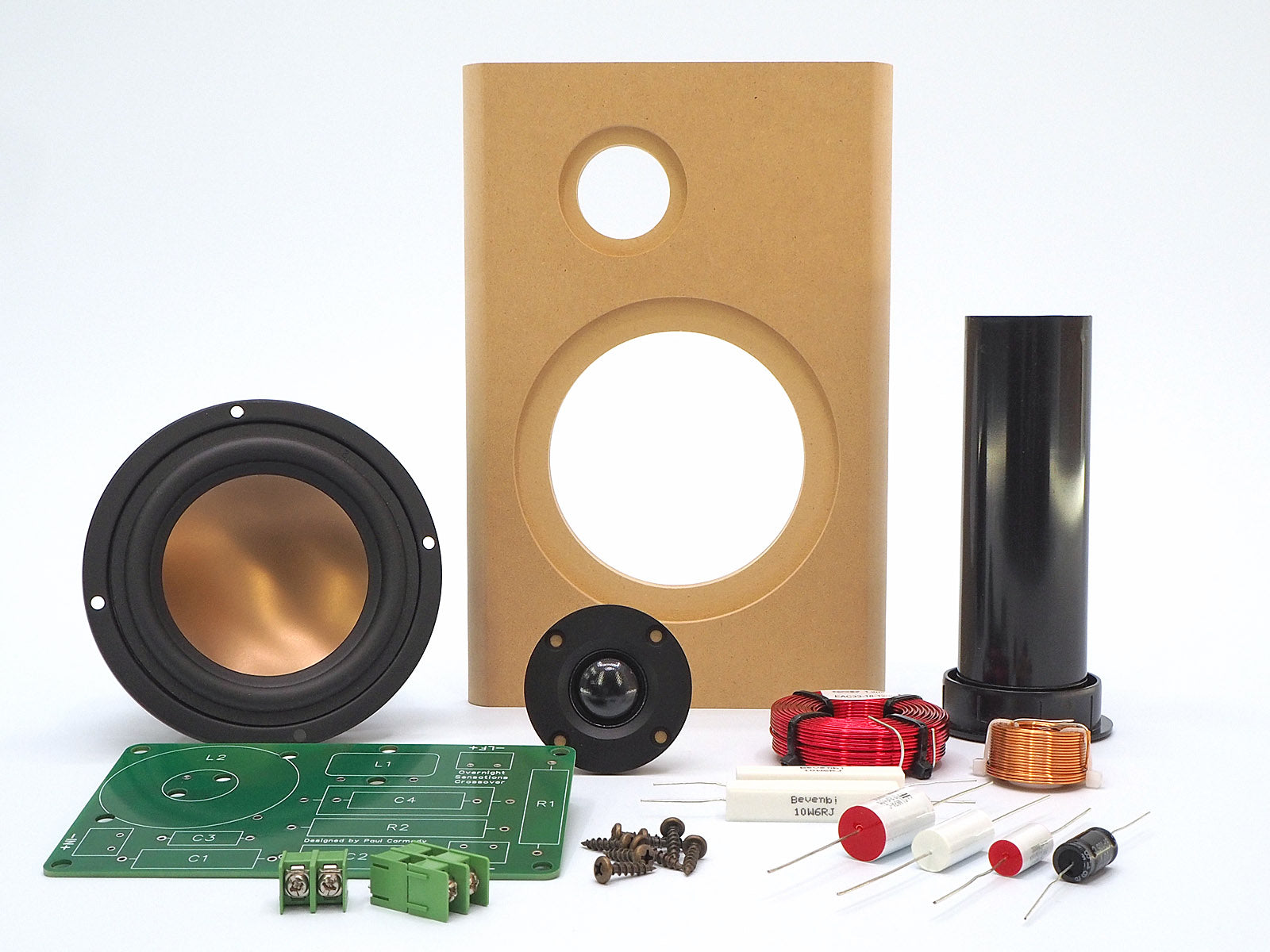 A picture of the Overnight Sensation Speaker Kit for DIY Audio.