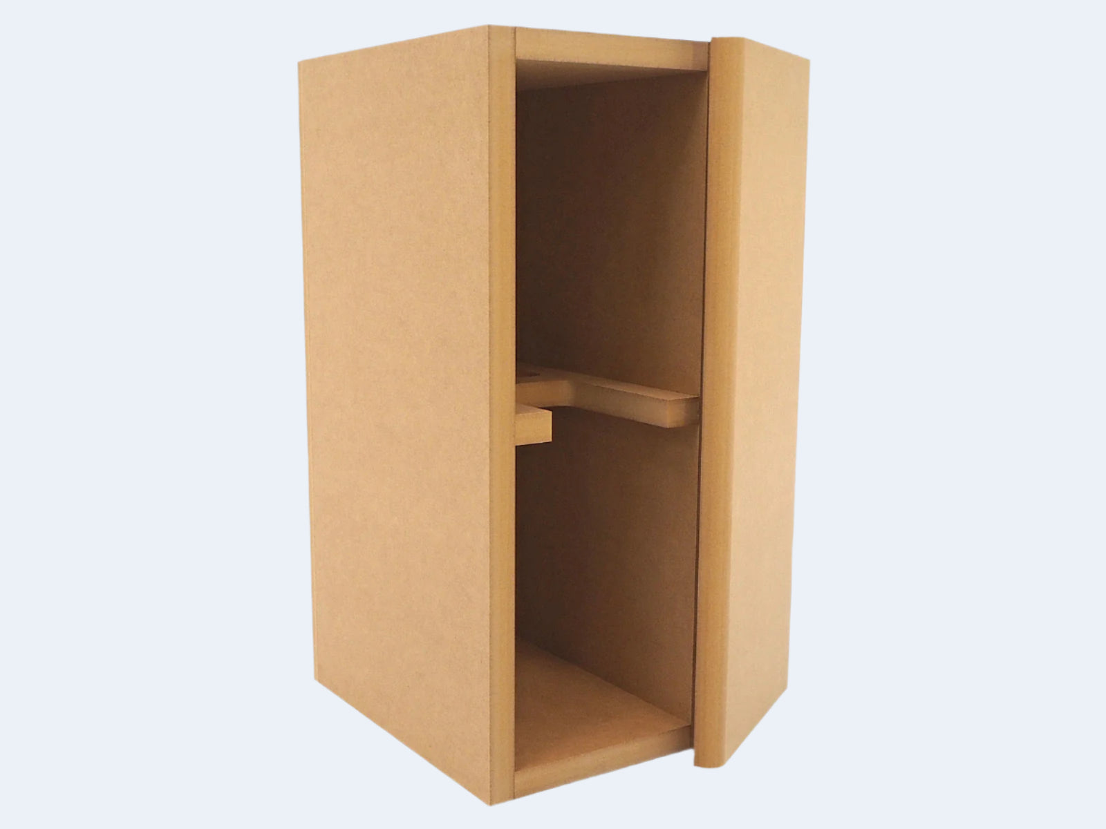 A .19 cubic foot flat pack speaker cabinet made from premium CARB2-compliant MDF.