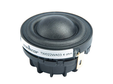 A 22mm Wavecor brand tweeter without a faceplate.