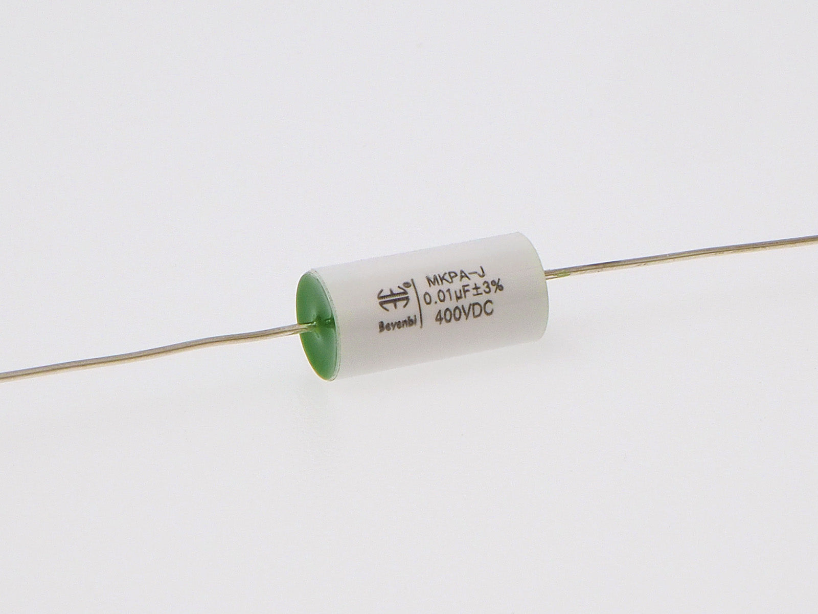 A 0.01uF Bevenbi capacitor used for DIY speakers.