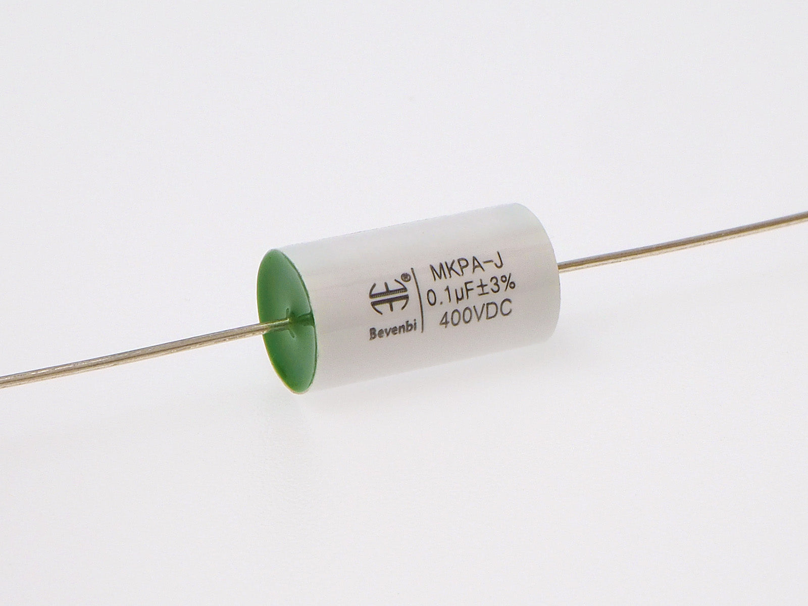 A .10uF Bevenbi capacitor with 3% tolerance and 400V.