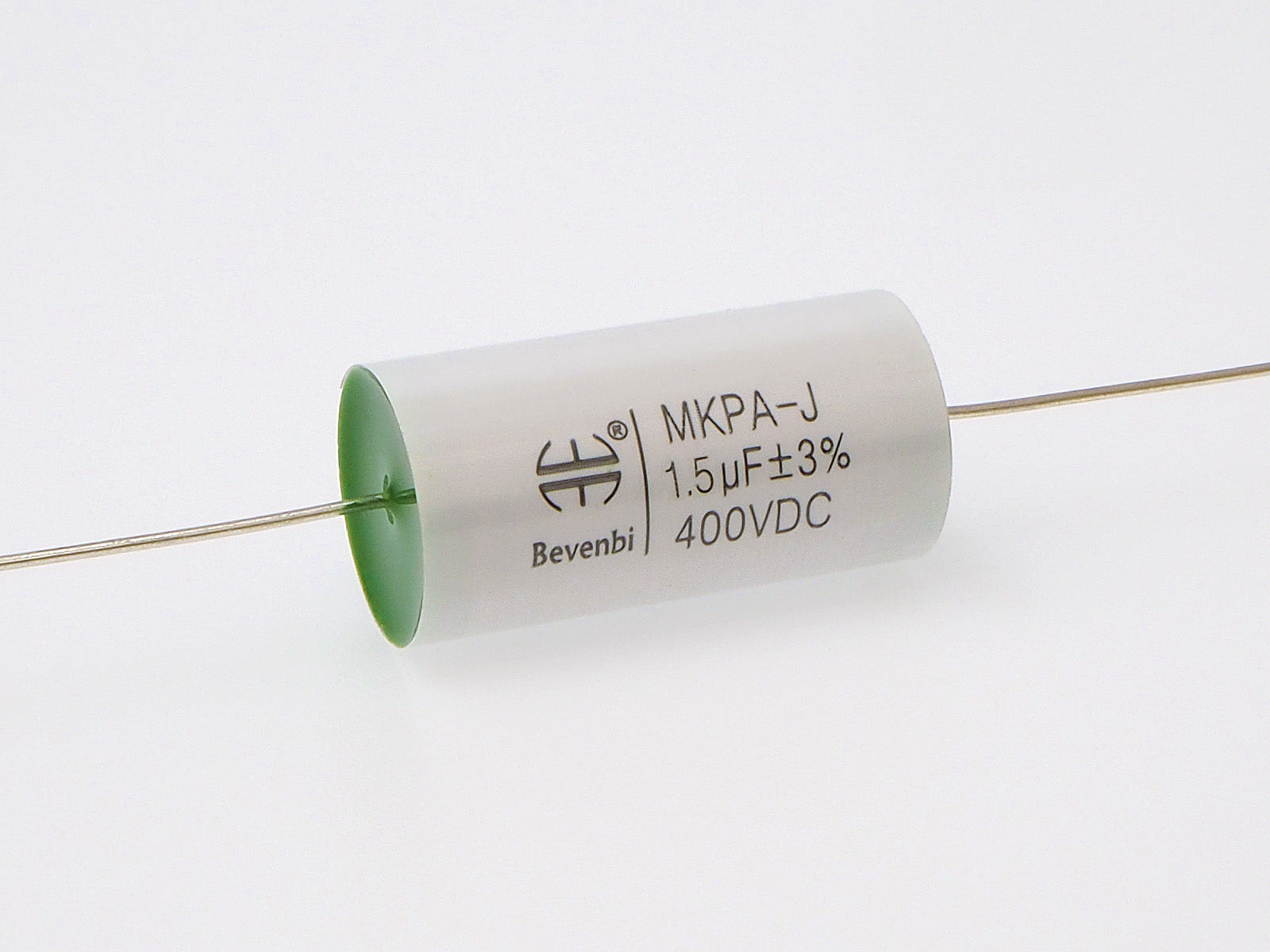 A 1.5uF Bevenbi capacitor with 3% tolerance and 400V used for DIY speakers.