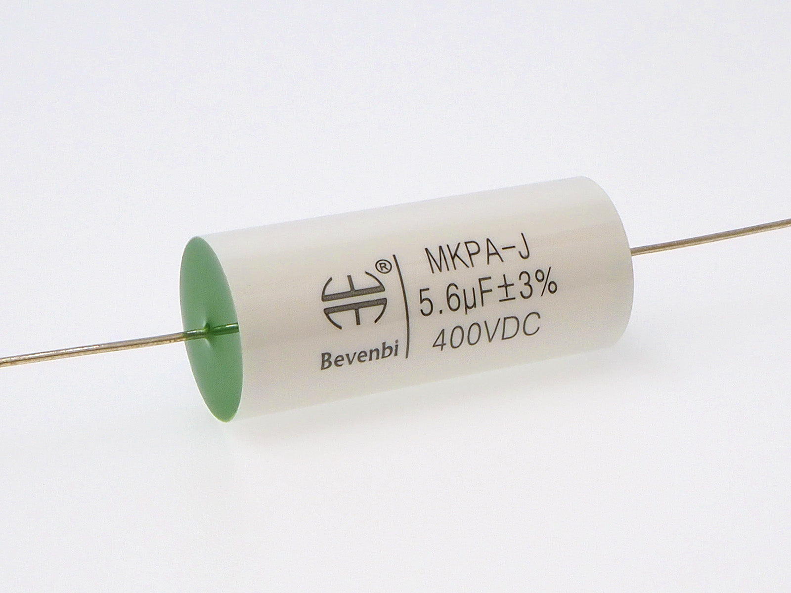 A Bevenbi 5.6uF 400V capacitor with 3% tolerance for high end speaker kits.