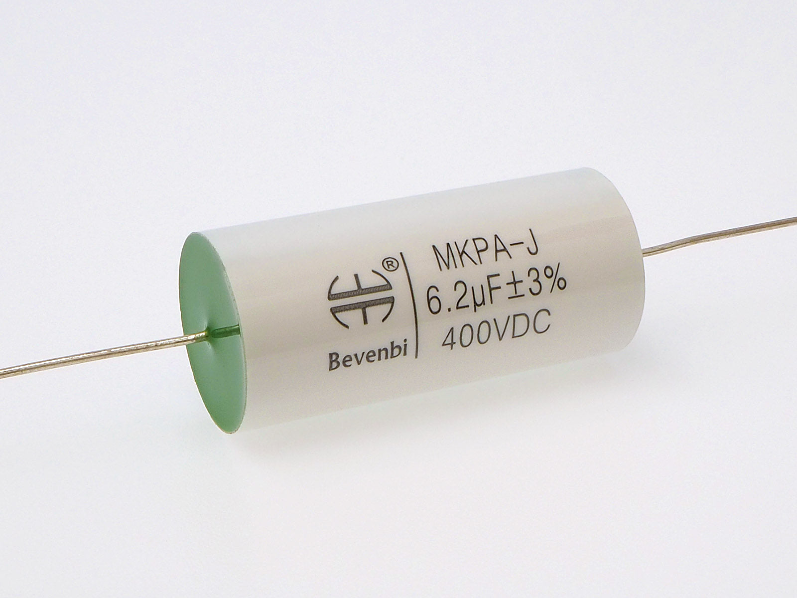A high fidelity 6.2uF capacitor made by Bevenbi with a 3% tolerance.